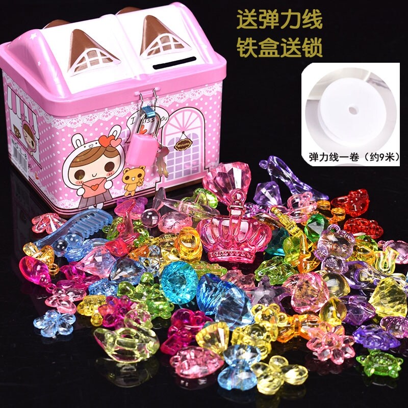 儿童玩具diy水晶宝石串珠仿项链 成元德母婴手工串珠/穿珠/首饰编织