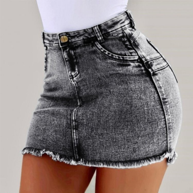 summer short denim skirt jeans skirts for women性感牛仔短裙-图2