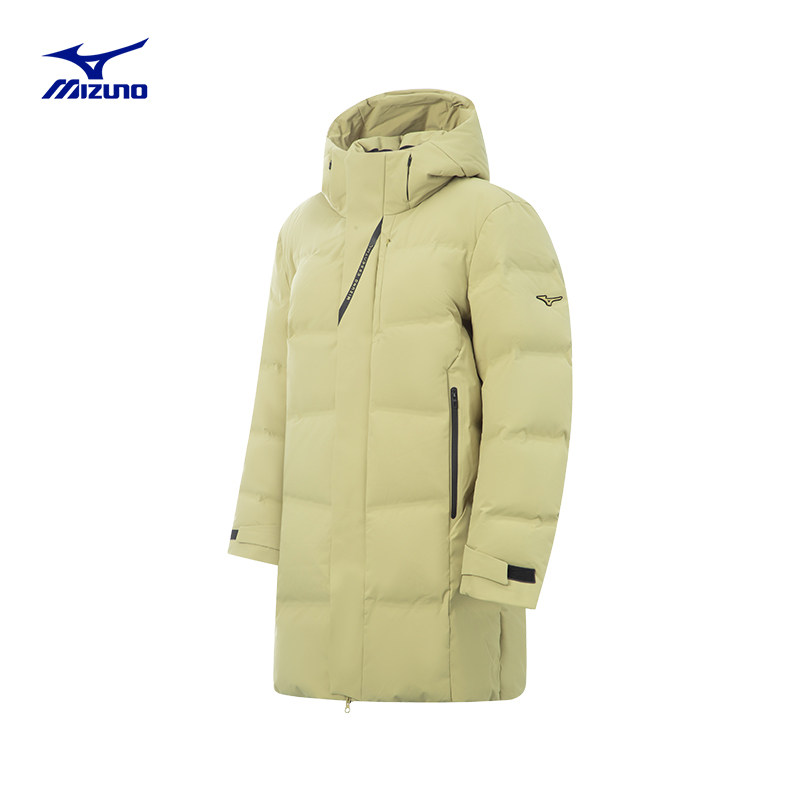 【会员专享】Mizuno美津浓秋冬男子保暖防风中长款连帽运动羽绒服