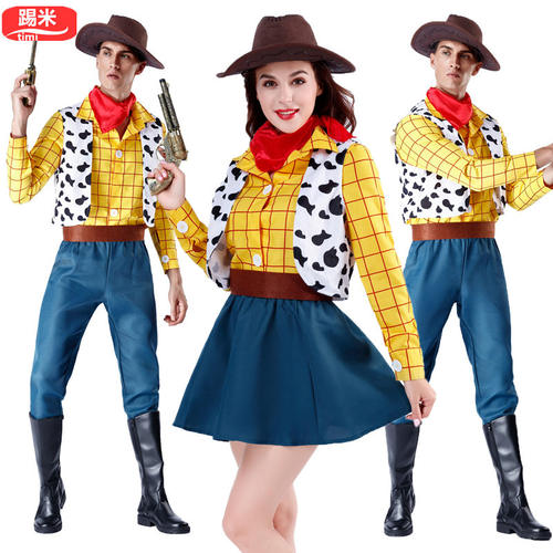 万圣节cosplay服装迪士尼玩具总动员胡迪警牧羊女大人儿童角色服 - 图0