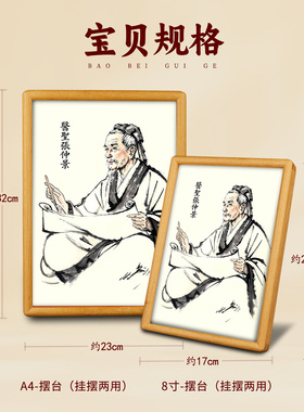 静世莲医圣张仲景摆台画