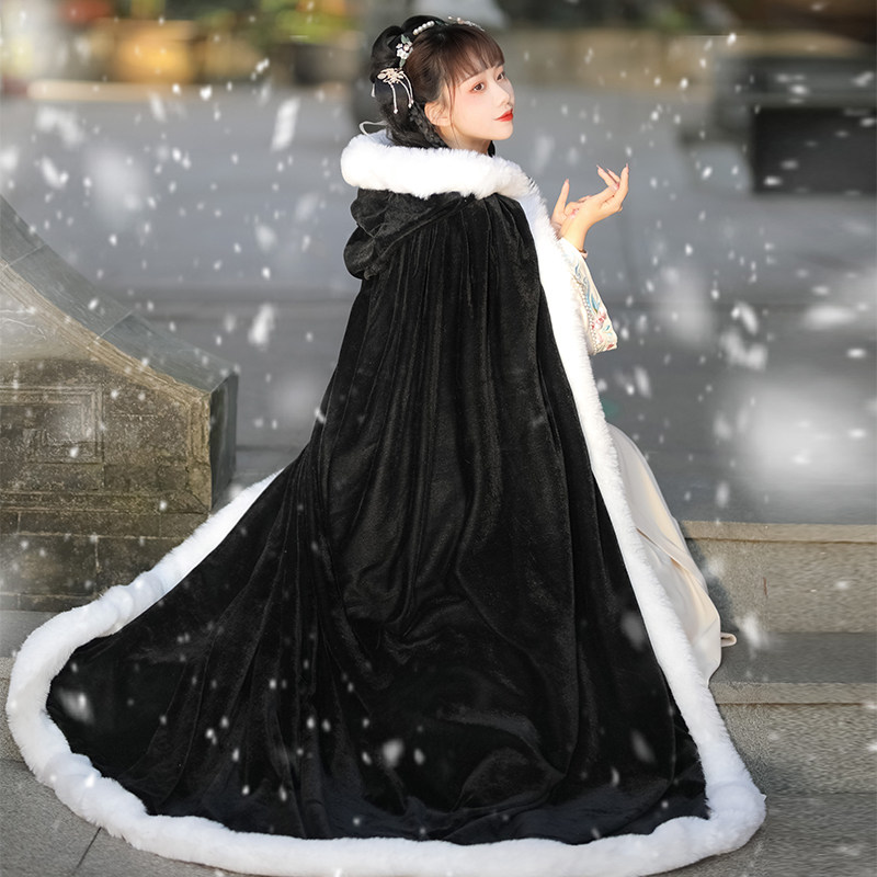 斗篷秋冬中长款古风外套儿童汉服 艾朴宁民族服装/舞台装