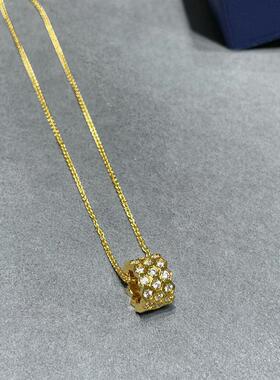 新款大号满钻蜂巢圆筒配饰