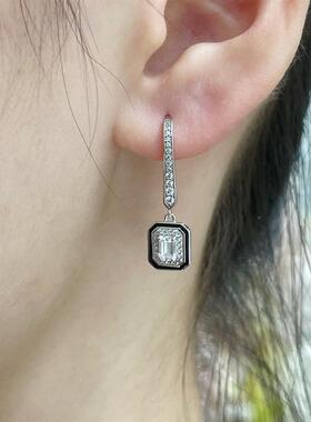 方形钻石项链女士时尚锁骨