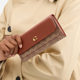 COACH long wallet 3-fold genuine leather Mila