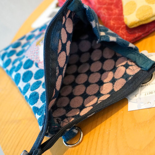 日本正品Kusuguru蜜豆公主精美提花手机包可斜挎单肩可爱针织布艺 - 图0