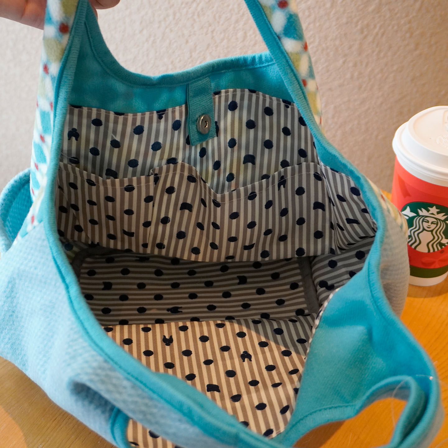 日式磨毛Kusuguru刺绣贴布手提包女购物袋便当包菜篮子大容量,淘宝优惠券,粉丝福利购,淘宝优惠卷