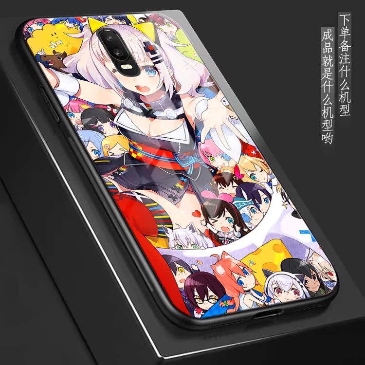 Vtuber 辉夜月适用oppor17pro r11 r9splus玻璃reno4 3手机壳定制 - 图0