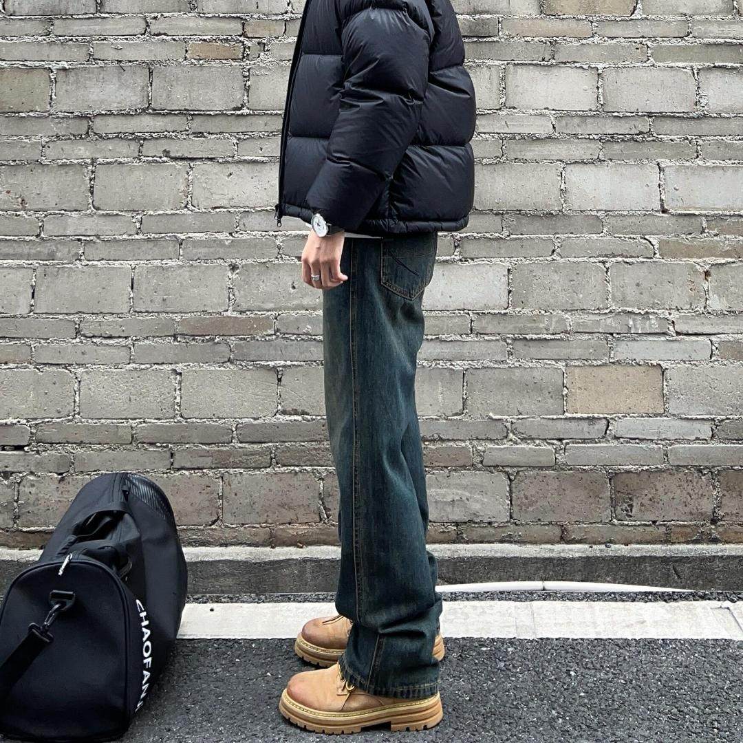 Start秋冬季复古蓝水洗做旧直筒牛仔裤男高街vibe宽松休闲阔腿裤,淘宝优惠券,粉丝福利购,淘宝优惠卷