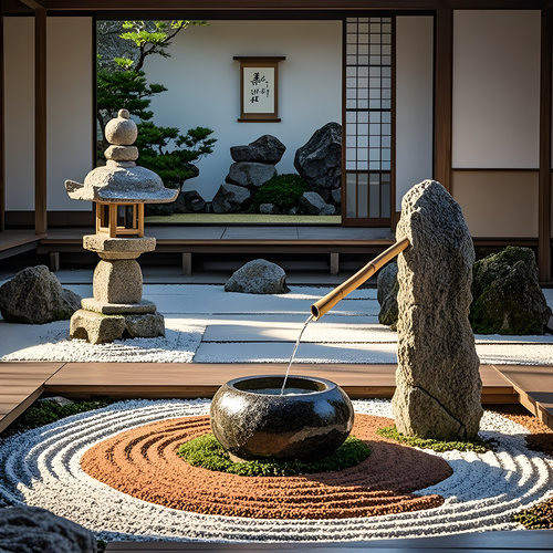 黑色灰色瓜子枯山水石子组合景观石黑色灰色瓜子石子遮阳网防草布 - 图3