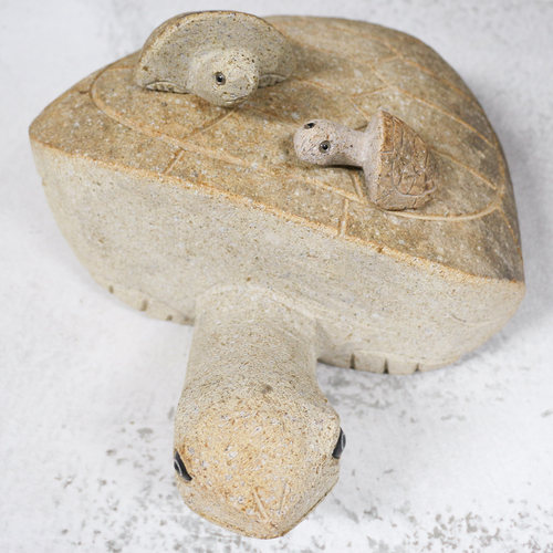 现代家居装饰天然石雕个性工艺品户外动物猫头鹰摆件创意石头摆件 - 图1