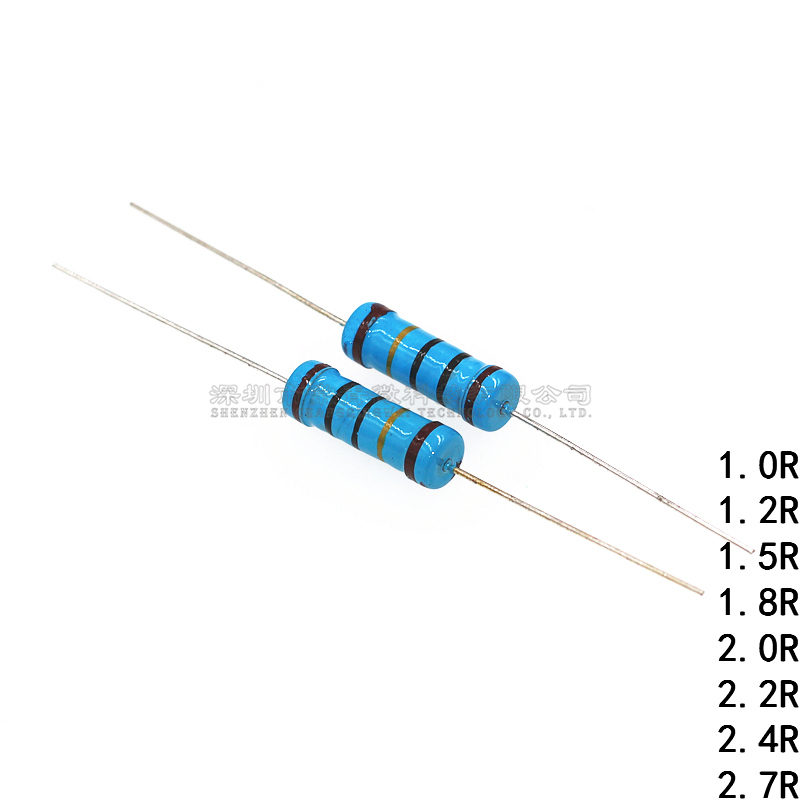 插直金属膜电阻3W 1R/1.2R/1.5R/1.8R/2R/2.2R/2.4R/2.7R直插1%-图0