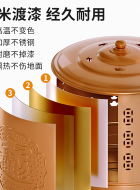 烧不黑不锈钢家用烧金桶烧钱纸炉
