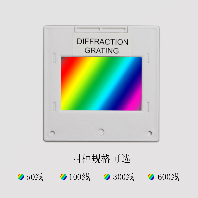 透射衍射光栅PET教学演示光谱分光全息DIY光学仪器实验50X50mm - 图2