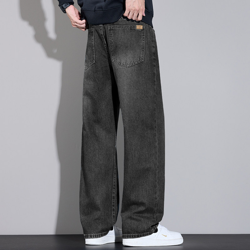 牛仔裤男士秋季宽松直筒休闲长裤2025新款美式复古耐磨工作裤子男