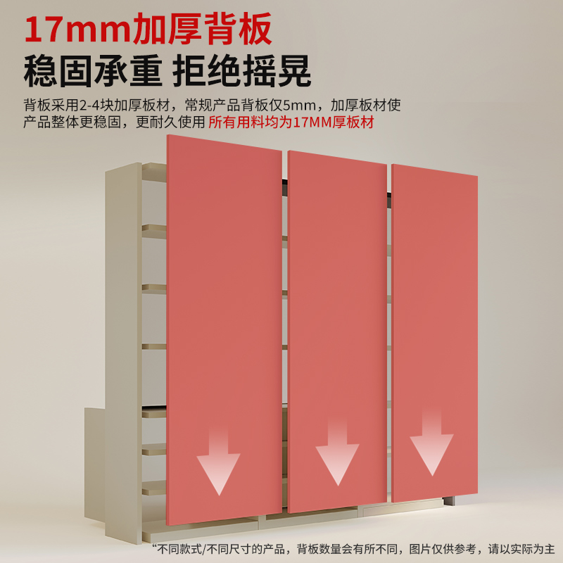 实木书柜储物柜客厅靠墙一体2025新款可定制家用收纳置物架带柜门 - 图1