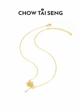 圣诞礼物送女友周大生雪花项链