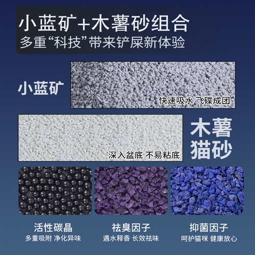 它帮木薯混合钠基矿石猫砂活性炭强除臭铁锤香味近无尘4.6斤包邮 - 图0