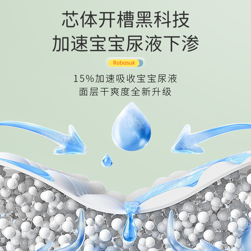 柔比舒森林物语弱酸纸尿裤S120超薄款透气男女宝宝专用夏季尿不湿