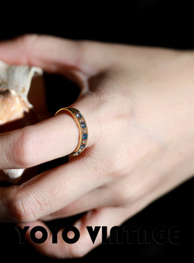 中古满钻法式轻奢百搭高级感戒指