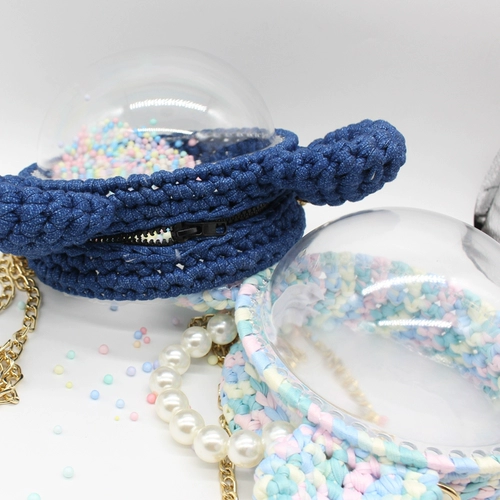 Вязаная сумка ручной работы, набор материалов, барсетка, сумка на одно плечо, DIY, с медвежатами