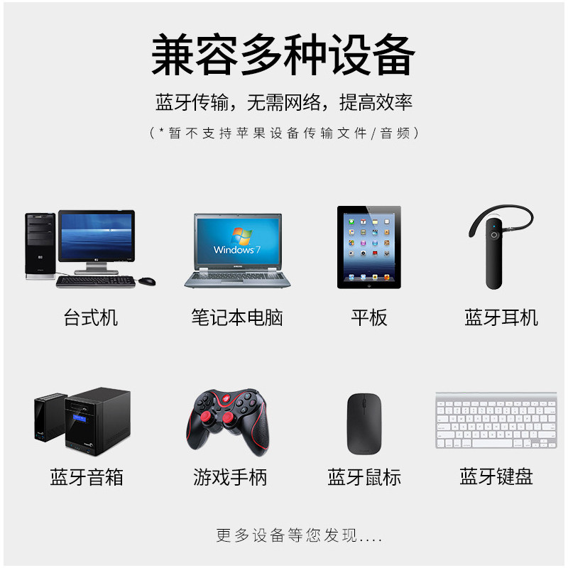 电脑蓝牙适配器5.0/5.1/5.3台式机笔记本pc外接无线耳机鼠标键盘,淘宝优惠券,粉丝福利购,淘宝优惠卷