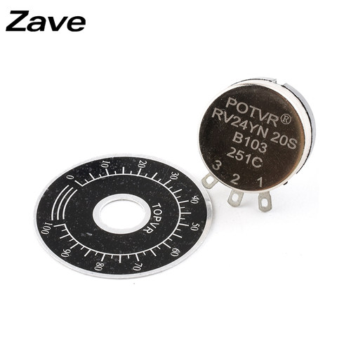 0-100电位器旋钮刻度片 圆形带胶数字刻度盘 配WTH118 WX112RV24 - 图1