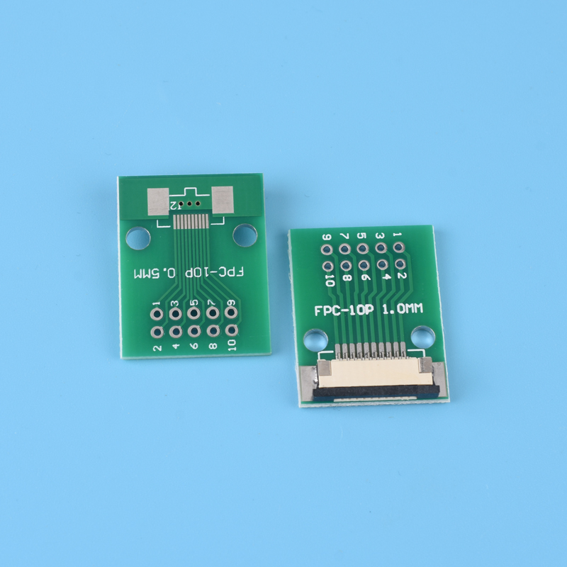 FPC/FFC10P焊1.0间距抽屉座1.0MM转直插2.54软排线转接板 - 图0