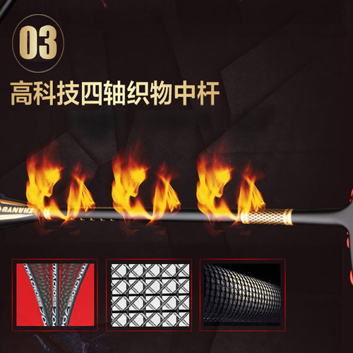 羽毛球拍正品全碳素单拍碳纤维超轻专业进攻比赛型小钢炮均衡之刃 - 图2