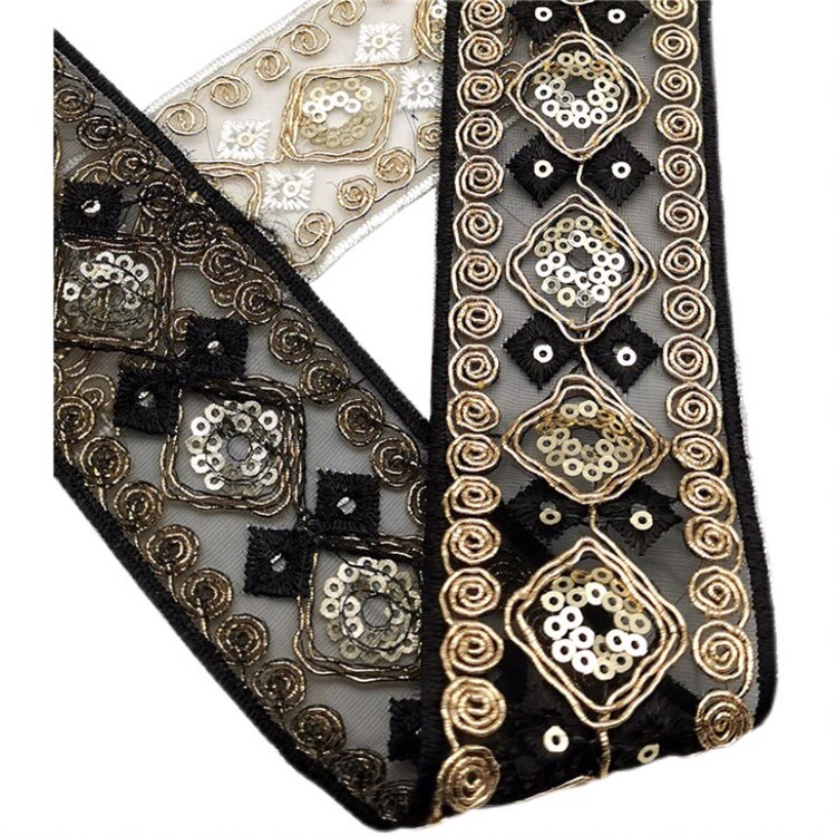 9米价 网布苗族民族风刺绣金丝亮片花边织带DIY服装头饰鞋饰辅料,淘宝优惠券,粉丝福利购,淘宝优惠卷