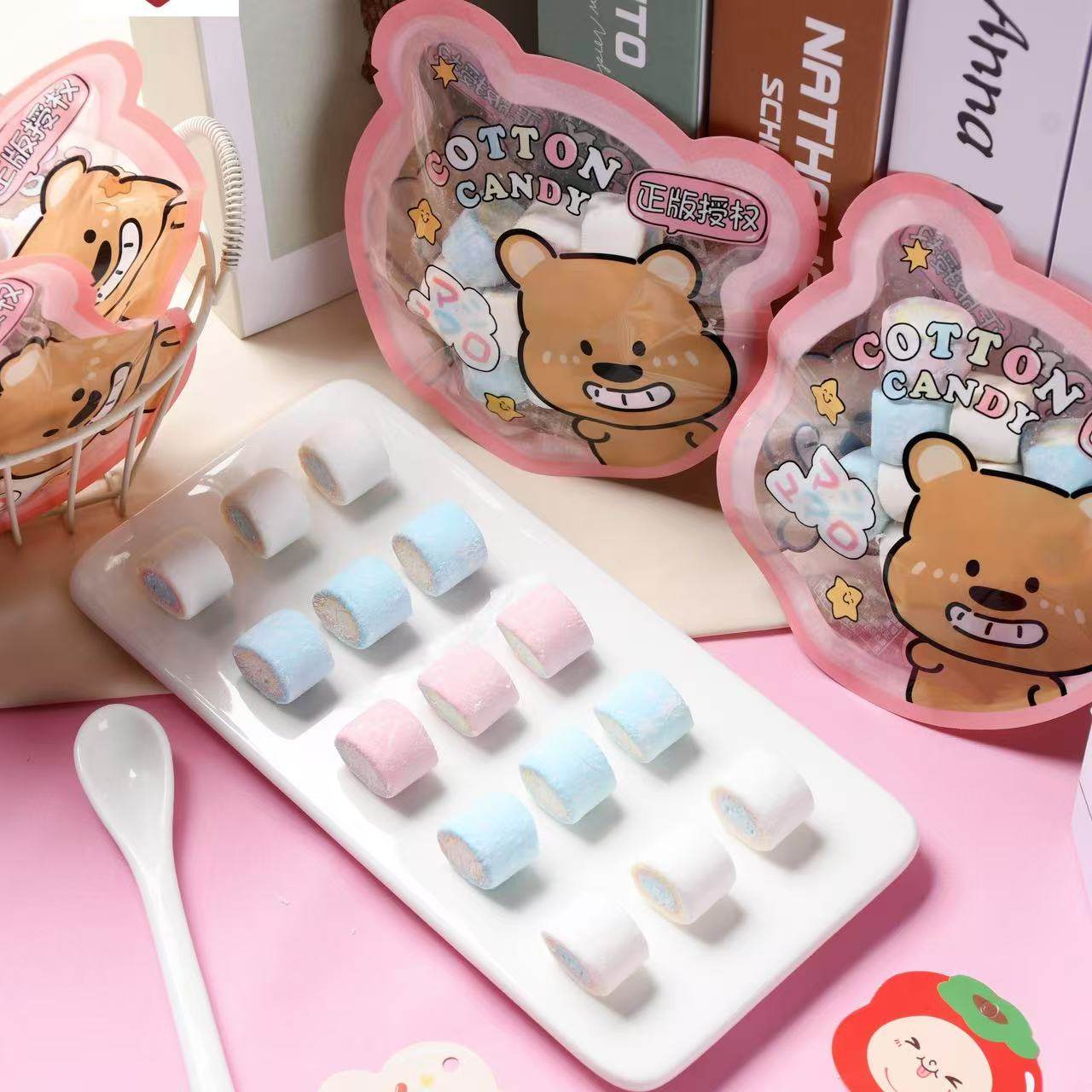 龙客怪萌熊棉花糖可爱高颜值喜糖果宝宝生日满月伴手礼招待小零食,淘宝优惠券,粉丝福利购,淘宝优惠卷