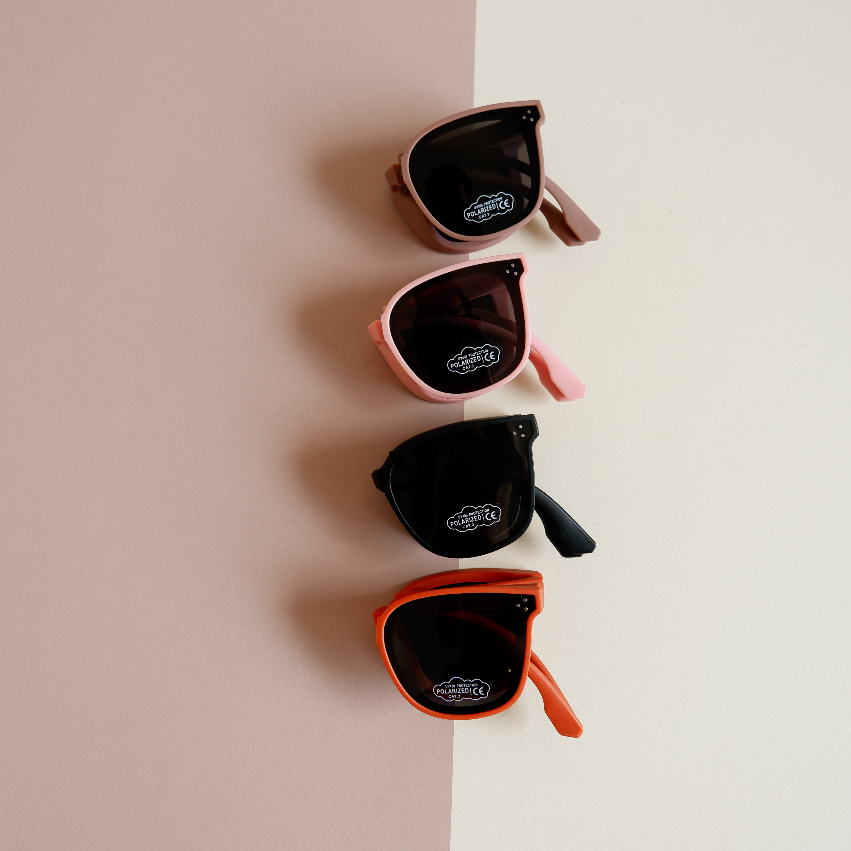 儿童墨镜女童小女孩太阳镜硅胶折叠防紫外线宝宝偏光眼镜男童防晒