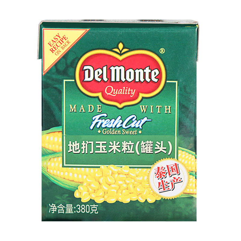 地扪Delmonte泰国进口即食甜玉米粒美国品牌代餐玉米烙玉米汁家用