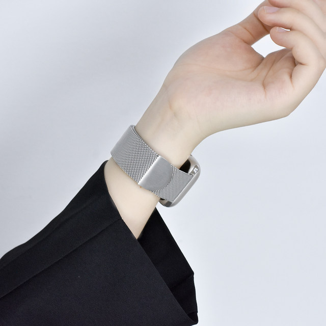 Suitable for apple watch metal watch strap magnetic double section