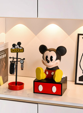 米奇网红家居电视柜桌面摆件工位装饰品玄关钥匙糖果收纳置物柜