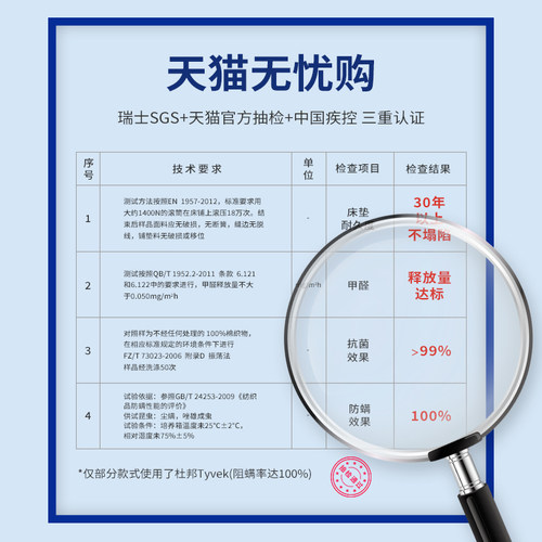 纳安床垫进口精细黄麻独立酷布弹簧乳胶防螨家用软垫两用可定制 - 图3