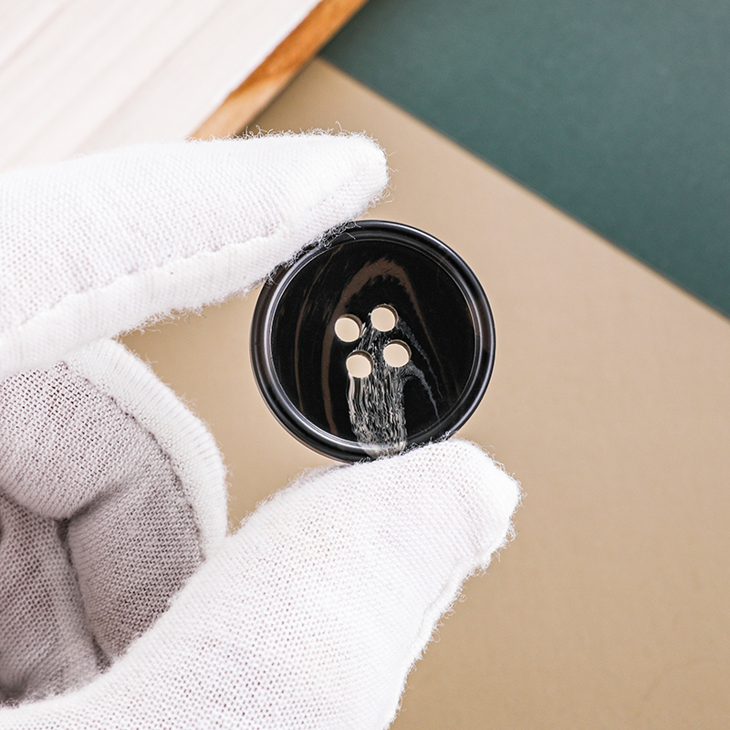 黑色大衣纽扣圆形风衣外套男西装裤扣女士百搭西裤子衣服西服扣子 - 图0
