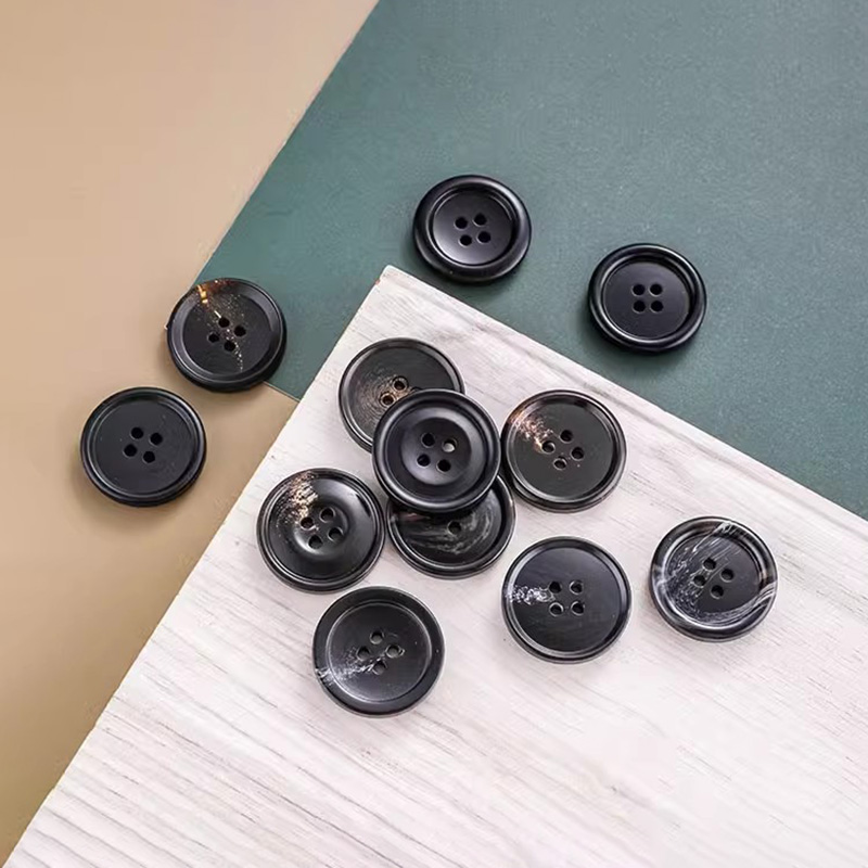 黑色大衣纽扣圆形风衣外套男西装裤扣女士百搭西裤子衣服西服扣子 - 图3