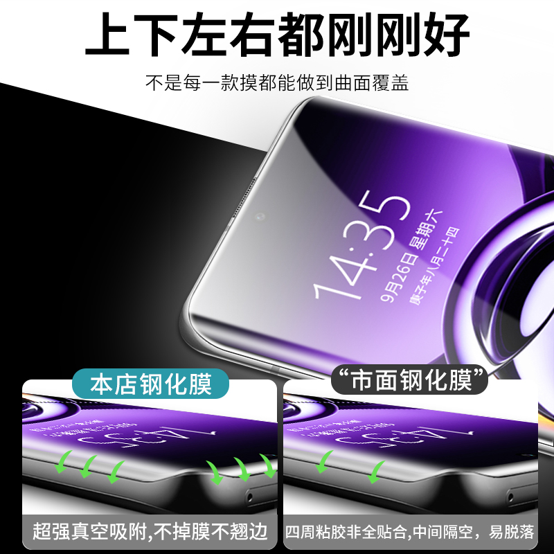 适用oppofindx7钢化膜uv全胶findx7ultra手机膜7pro+水凝膜fandx曲面全屏覆盖防窥防摔全包边抗蓝光保护贴膜 - 图1