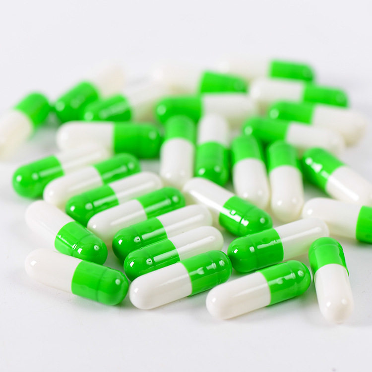 【盛蓝胶囊】明胶空心胶囊空胶囊胃溶胶囊壳1000粒[0#果绿白]