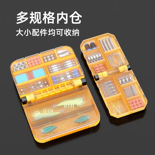 便携路亚盒钓鱼专用收纳盒小配件盒饵盒微物无卡扣鱼钩渔具防水盒 - 图1