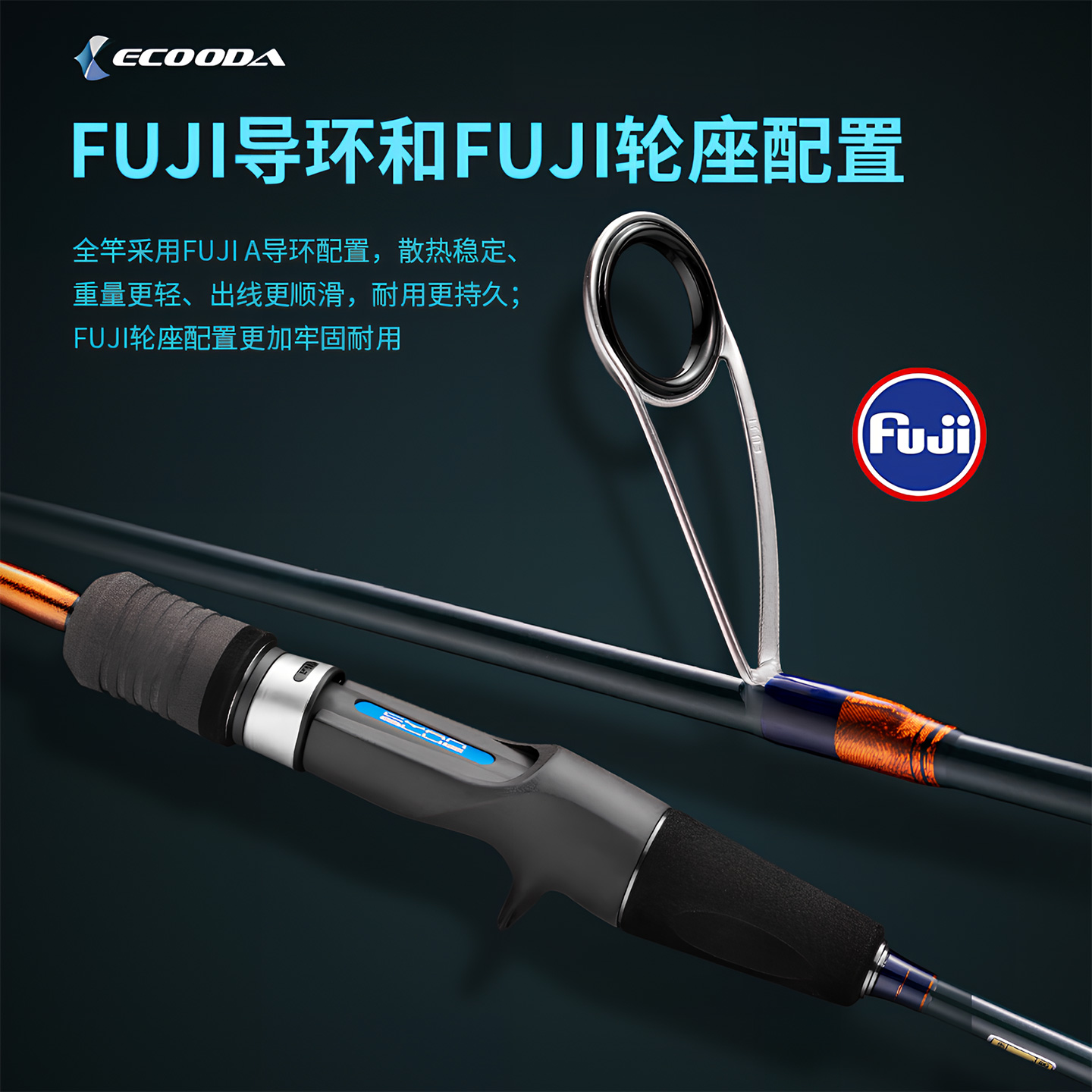 画纪伊酷达青蓝二代轻型铁板竿慢摇杆全实心路亚竿快抽远投海船钓 - 图0