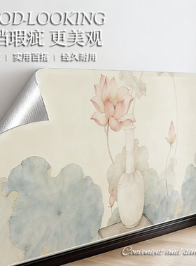 新中式墙纸玄关餐边柜装饰贴纸防水防潮柜子家具翻新衣柜改色贴膜