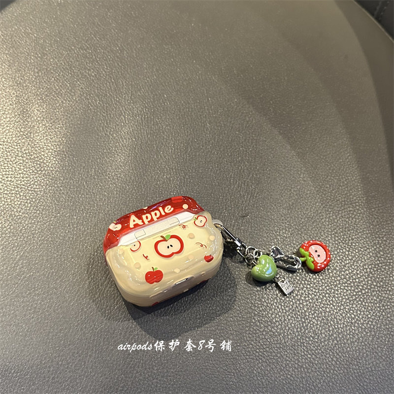 可爱立体小苹果适用于airpods pro蓝牙耳机壳2代3代4代保护套,淘宝优惠券,粉丝福利购,淘宝优惠卷