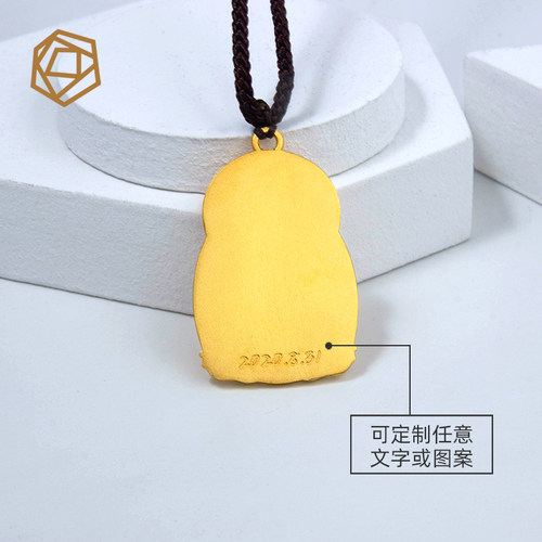 足金999千手观音黄金吊坠生肖鼠本命佛男款实心项链挂坠属鼠 - 图0