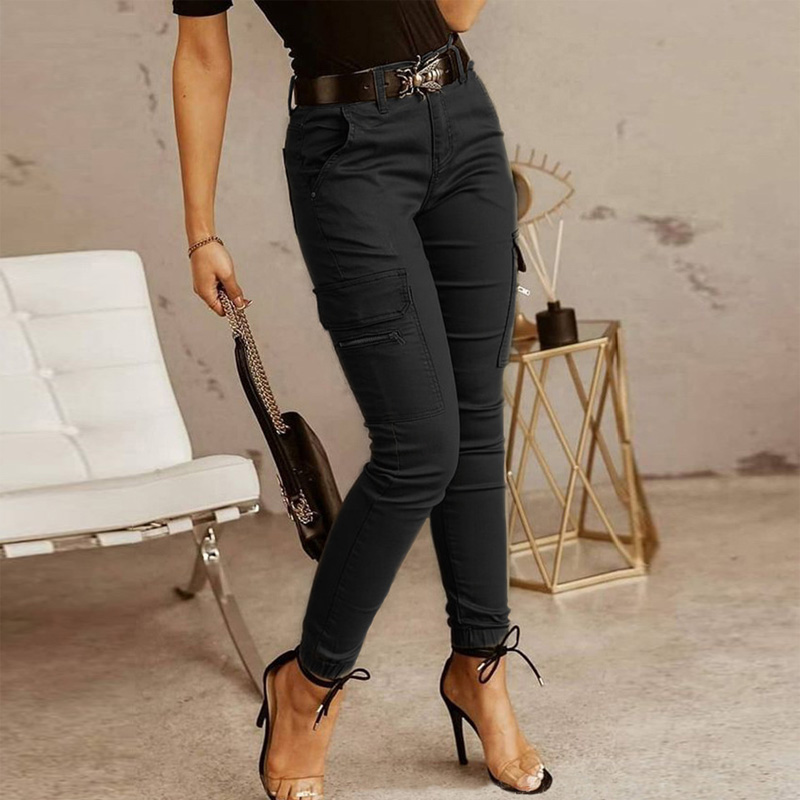 Trousers 2022 spring Office Lady Casual Pocket Sweatpants - 图2