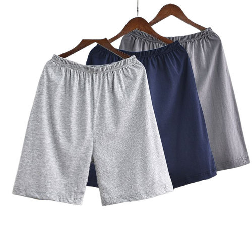 睡裤男夏季薄款纯棉短裤居家裤全棉宽松中老年人五分裤外穿大裤衩 - 图3