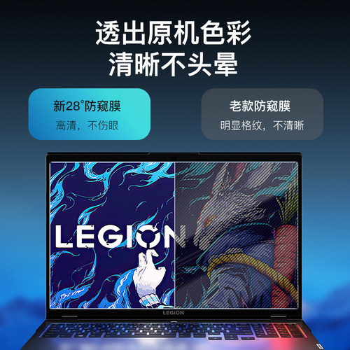 适用2023联想拯救者Y9000P防窥膜R9000P笔记本Y7000电脑R7000P屏幕Y9000K保护膜X贴R720全覆盖15.6寸GeekPro - 图1