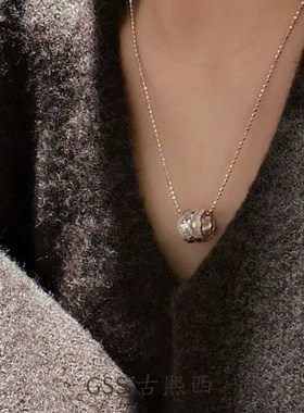 古熙西｜【冰芒】碎冰冰925银碎冰冰项链锁骨链精致通勤一款两戴