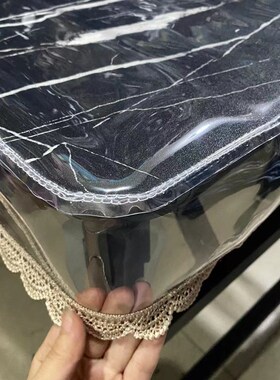 pvc水晶胶垫全包包角透明防水防油电暖炉烤火被罩加厚皮桌布罩套